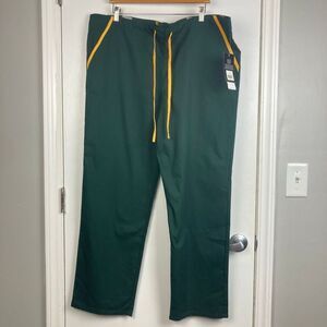 NWT Scrub Dudz NFL Team Green Bay Packers Football Men's Scrubs Pants Medical, L